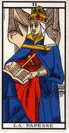 La couleur du Tarot - Comprendre les 7 principales couleurs 9 la papesse tarot de marseille