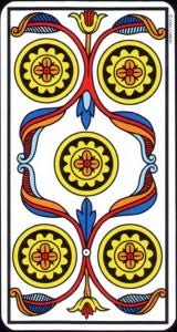5-deniers 5 de deniers du tarot