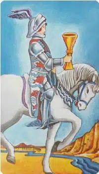 Waite-cavalier-coupes knight of cups Rider Waite
