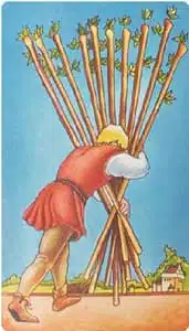 Les nombres du Tarot (les nombres de 1 à 10) 19 10 de bâton