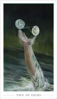 2-deniers-fountain-tarot 2 de deniers