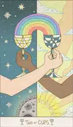 Comment vibrer avec les cartes de coupes ? 2 2cups lunasoltarot