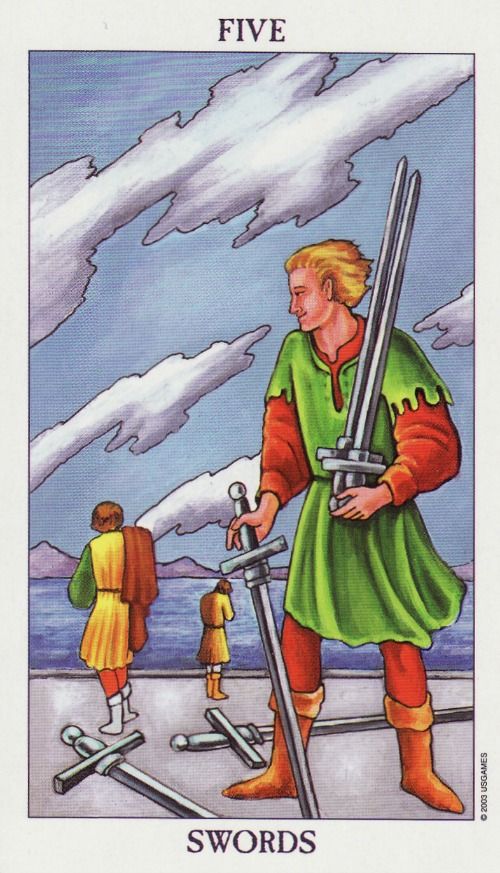 5-epees 5 of swords - Rider