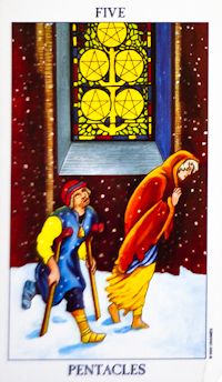 5-pentacles 5 of pentacles - rider