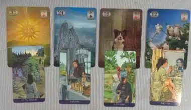 tirage Lenormand : pourquoi et comment combiner les deux systèmes dans une lecture 3 tirage croisé Lenormand Tarot mise en place projet