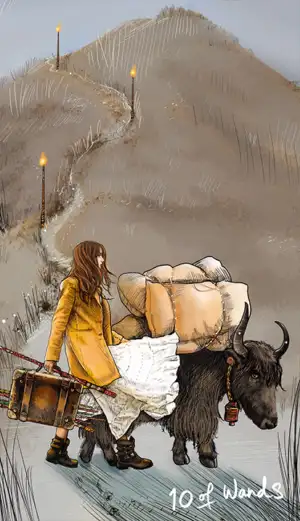 10-of-Wands dix de bâton