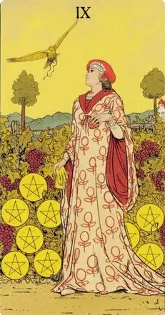 9 pentacles 9 denier